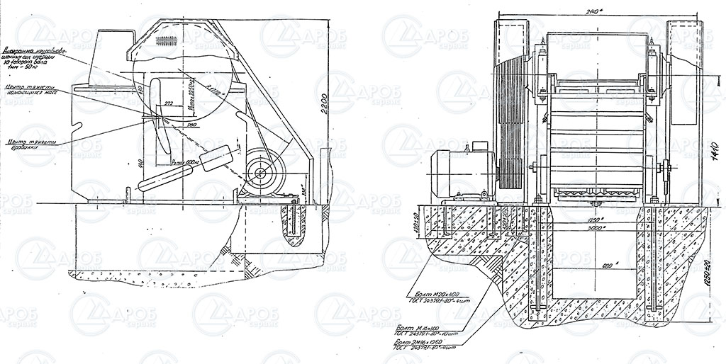 Рисунок 11. Строительное задание дробилки СМД-109А